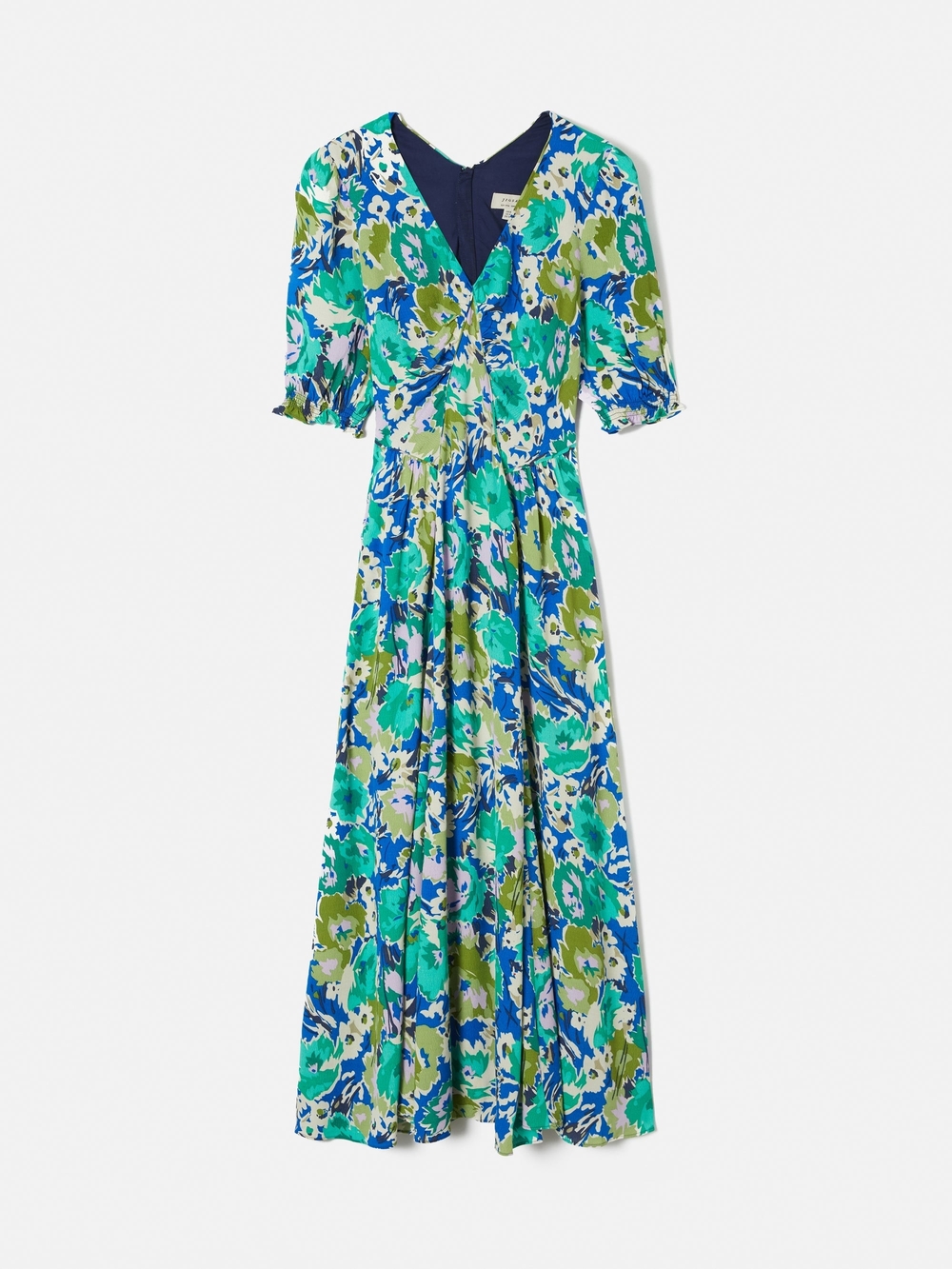 Jigsaw Floral Midi V Neck Dress – Approx. US 6 / Small